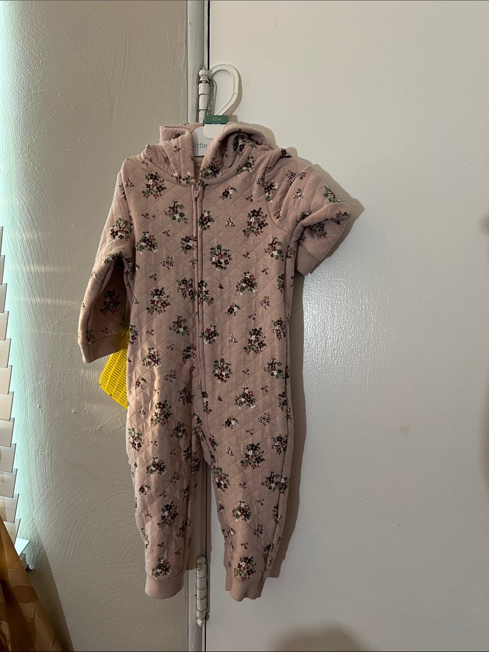 Carter's Pink Quilted Floral Hooded Baby Bunting